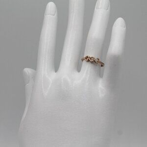 Jewelry ring band love heart hearts 3 family size 5.5 rose tone fashion new